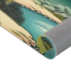 Japanese Art-Inspired Area Rug with Cherry Blossom Tree