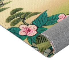 Japanese Art-Inspired Area Rug with Cherry Blossom Tree