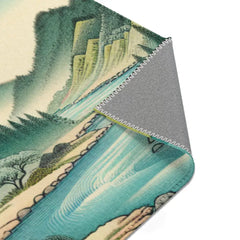 Japanese Art-Inspired Area Rug with Cherry Blossom Tree