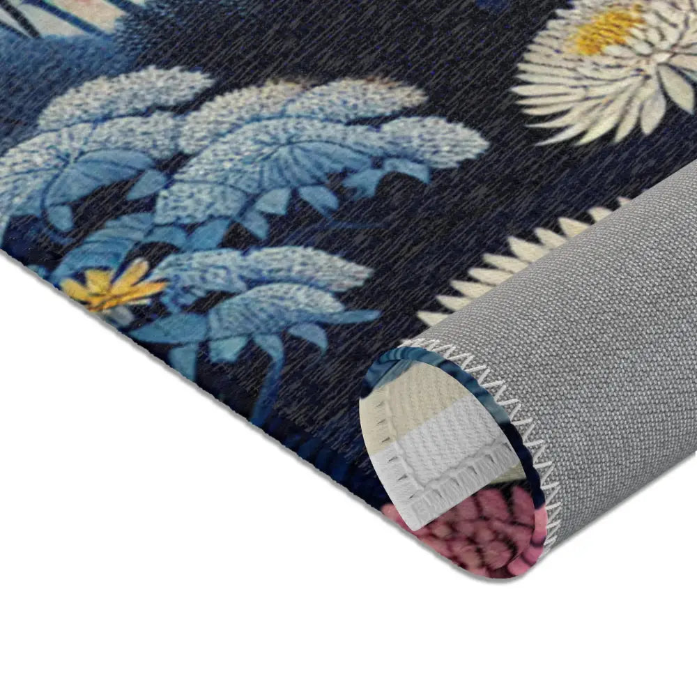 Japanese Art-Inspired Area Rug with Sakura