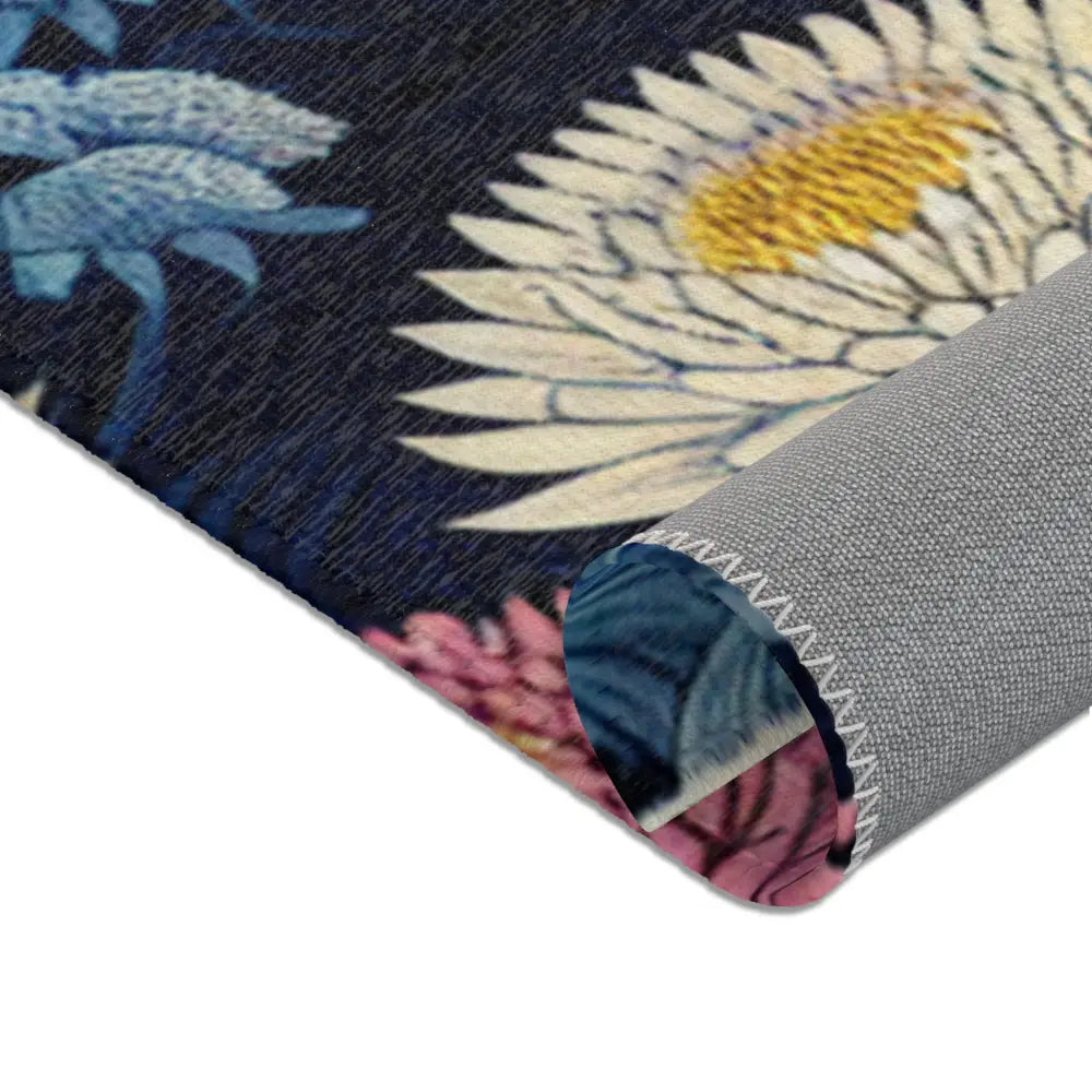 Japanese Art-Inspired Area Rug with Sakura