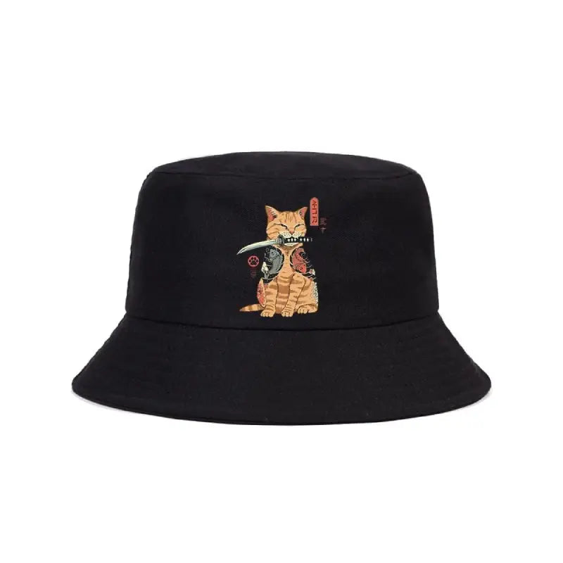 Japanese Cartoon Cat Bucket Hat