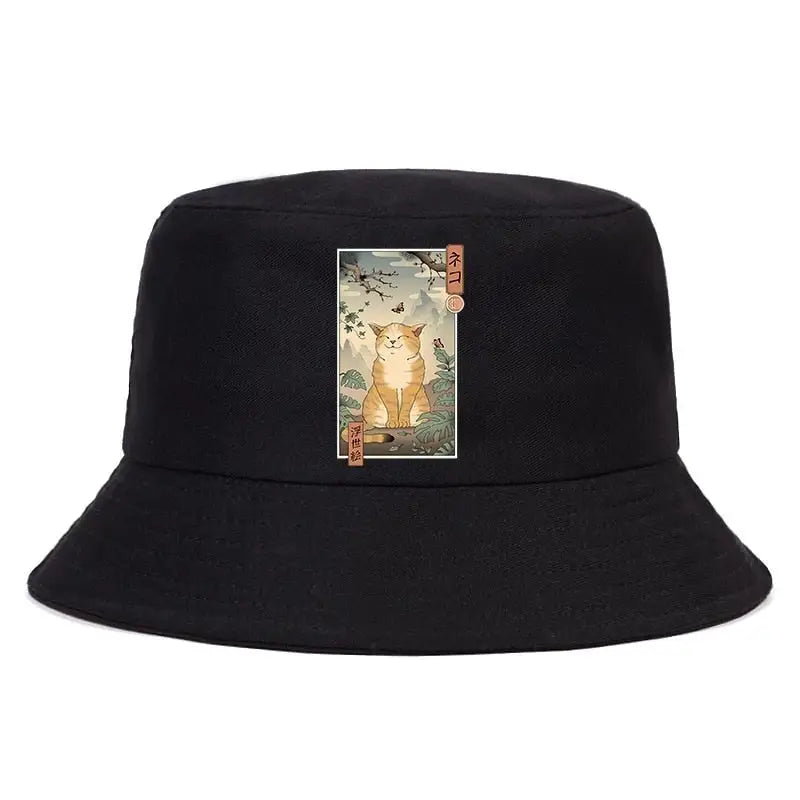 Japanese Cartoon Cat Bucket Hat