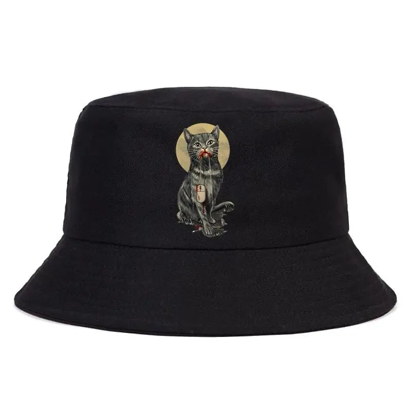 Japanese Cartoon Cat Bucket Hat