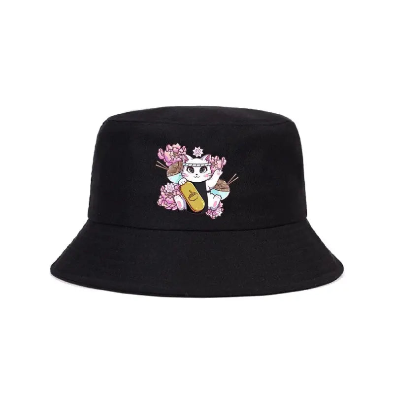 Japanese Cartoon Cat Bucket Hat