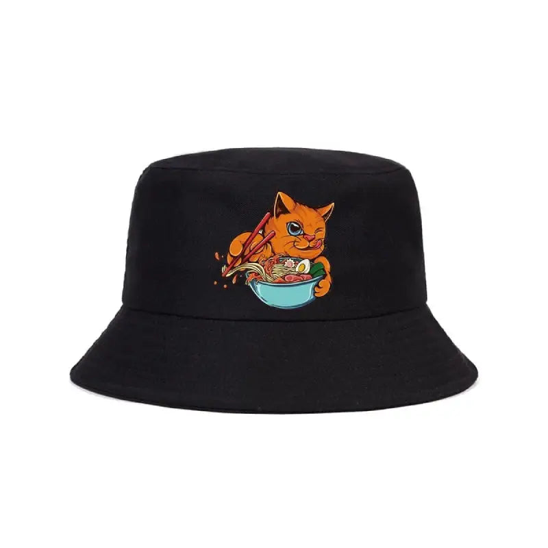 Japanese Cartoon Cat Bucket Hat