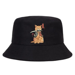 Japanese Cartoon Cat Bucket Hat