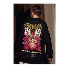 Japanese Collection Long-Sleeved Loose Sweatshirt A / Black