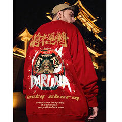 Japanese Collection Long-Sleeved Loose Sweatshirt I / Red