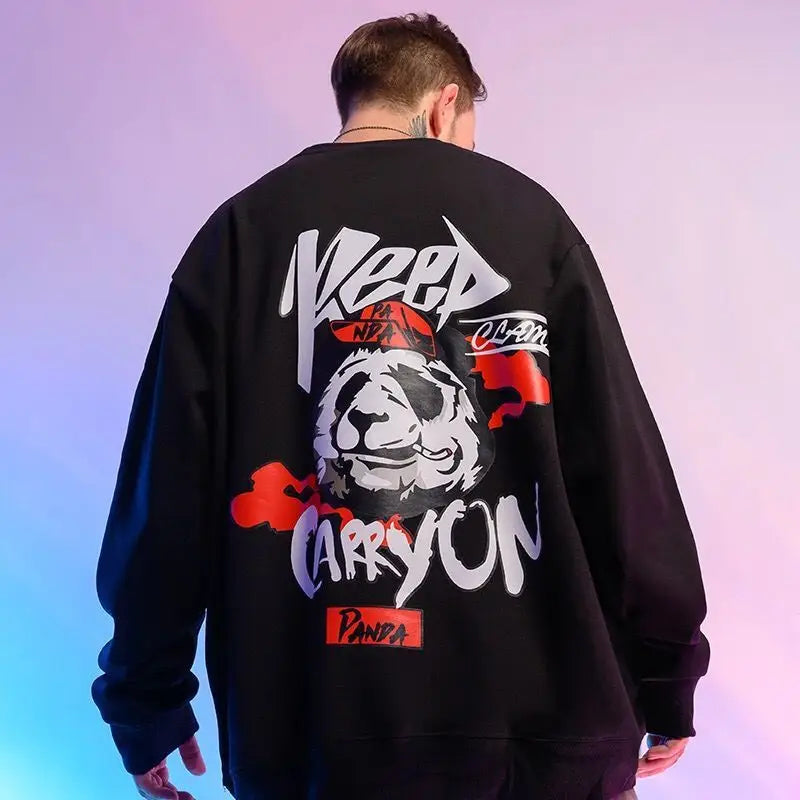 Japanese Collection Long-Sleeved Loose Sweatshirt L / Black