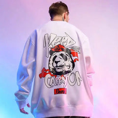 Japanese Collection Long-Sleeved Loose Sweatshirt M / White