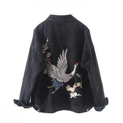 Japanese Crane Denim Jacket