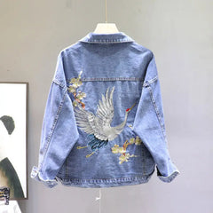 Japanese Crane Denim Jacket