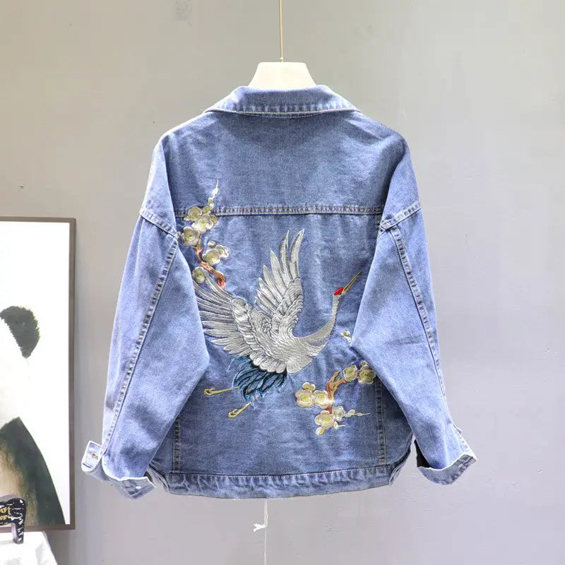 Japanese Crane Denim Jacket Classic Fit