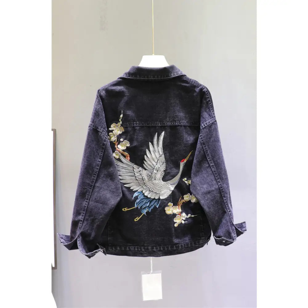 Japanese Crane Denim Jacket Classic Fit