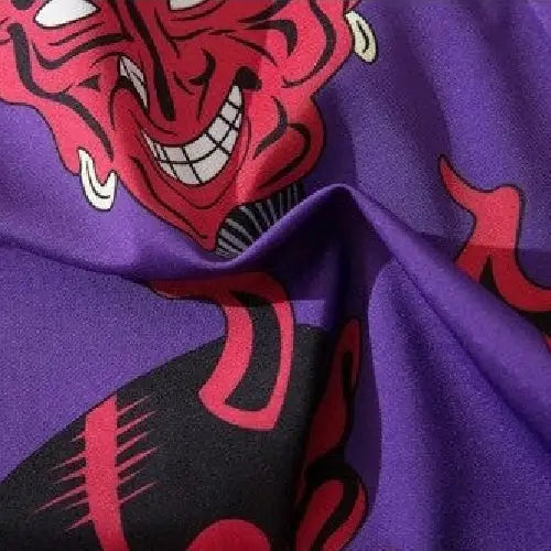 Japanese Demon 3/4 Sleeve Kimono - KIMONO