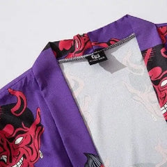 Japanese Demon 3/4 Sleeve Kimono