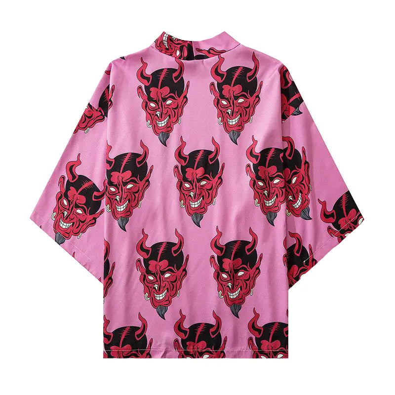 Japanese Demon 3/4 Sleeve Kimono