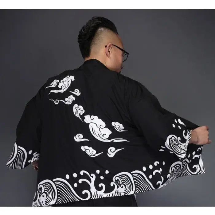 Japanese Dragon Sakuras Kimono - KIMONO