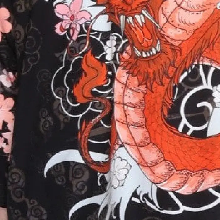 Japanese Dragon Sakuras Kimono - KIMONO