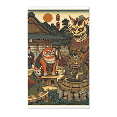 Japanese Folk Art Rug Showcases Traditional Yokai