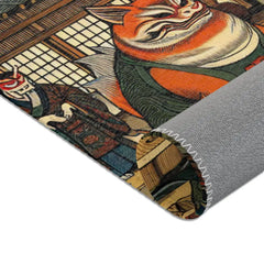 Japanese Folk Art Rug Showcases Traditional Yokai Characters
