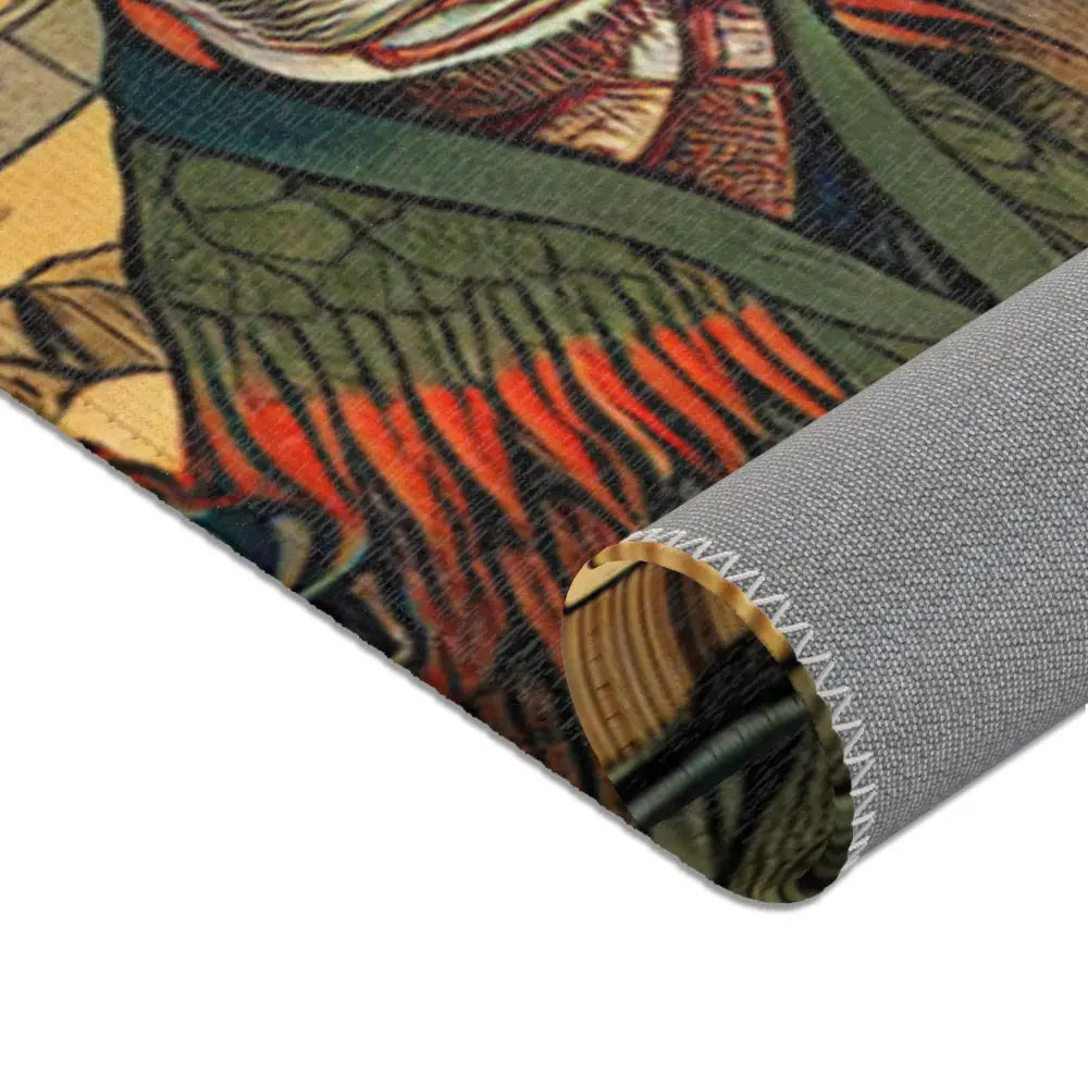 Japanese Folk Art Rug Showcases Traditional Yokai Characters