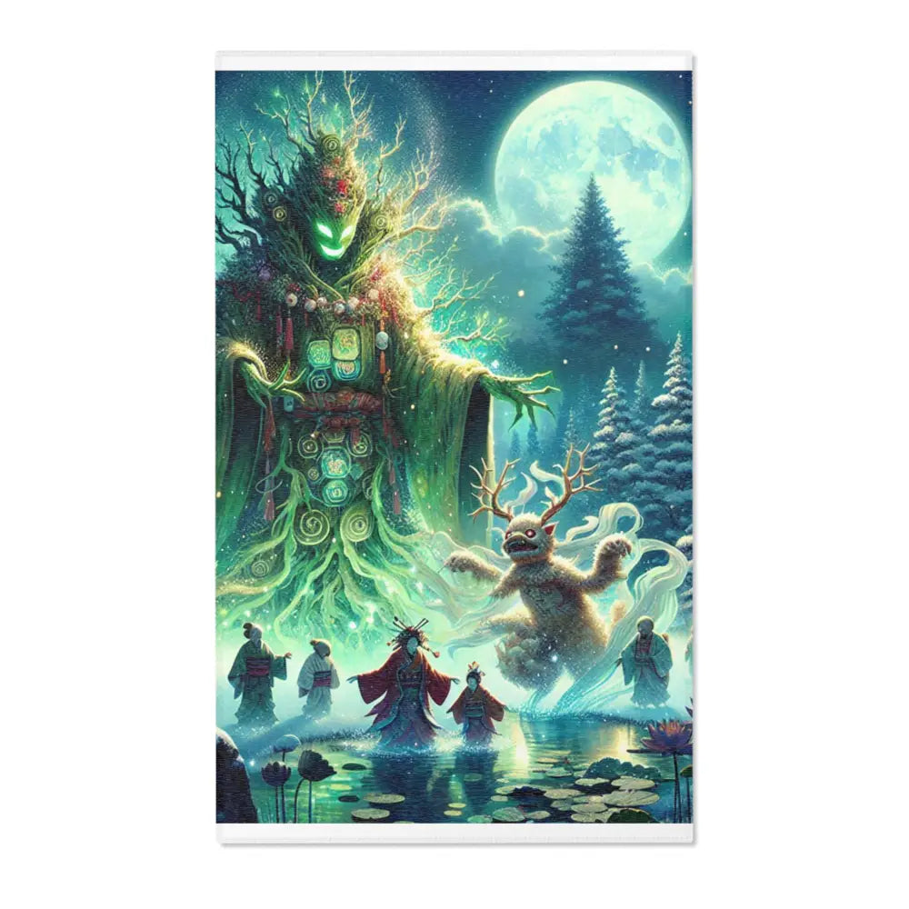 Japanese Folklore Area Rug Magical World Design 36’’ × 60’’