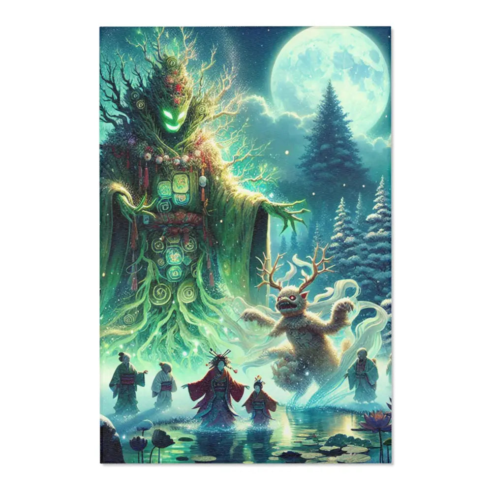 Japanese Folklore Area Rug Magical World Design 48’’ × 72’’