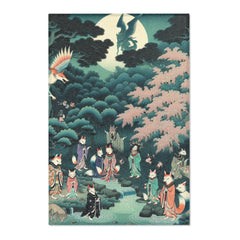 Japanese Folklore Area Rug with Yokai Design 24’’ × 36’’