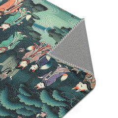 Japanese Folklore Area Rug with Yokai Design