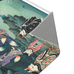 Japanese Folklore Area Rug with Yokai Design