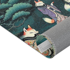 Japanese Folklore Area Rug with Yokai Design