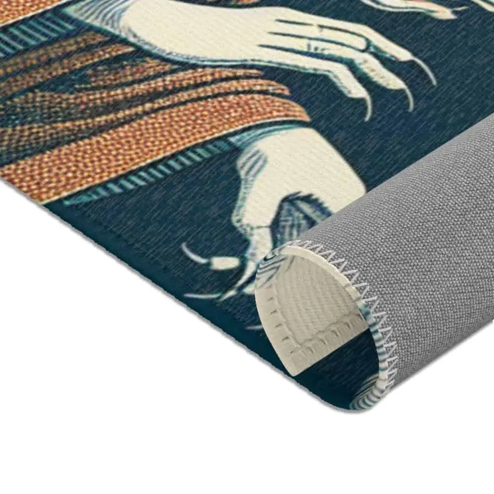 Japanese Folklore Depicted Exquisite Area Rug for Living