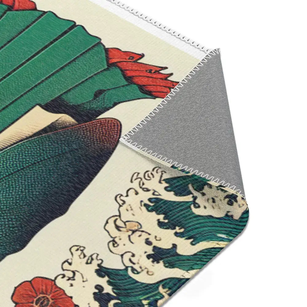 Japanese Folklore Unique Area Rug with Water Filled Hollow