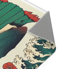 Japanese Folklore Unique Area Rug with Water Filled Hollow