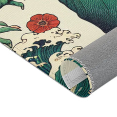 Japanese Folklore Unique Area Rug with Water Filled Hollow