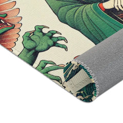 Japanese Folklore Unique Area Rug with Water Filled Hollow