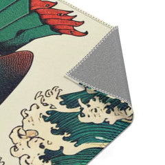 Japanese Folklore Unique Area Rug with Water Filled Hollow