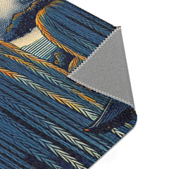 Japanese Folklore Yokai Area Rug Moonlit Landscape Design