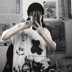 Japanese Harajuku Bear Loose Oversized T-Shirt