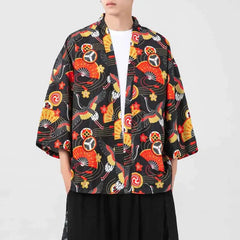 Japanese Kimono Harajuku Shirt for Casual Streetwear Multi