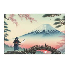 Japanese Landscape Artwork Area Rug with Koi Pond