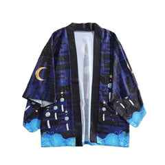 Japanese Moon And Stars Kimono