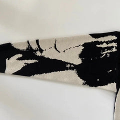 Japanese Style Anime Knitted Sweater Polyester Cartoon Print