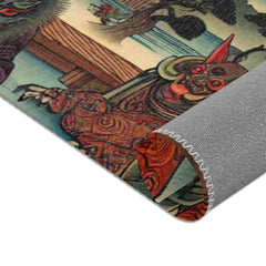 Japanese Ukiyo-e Unique Area Rug Featuring Vivid Yokai