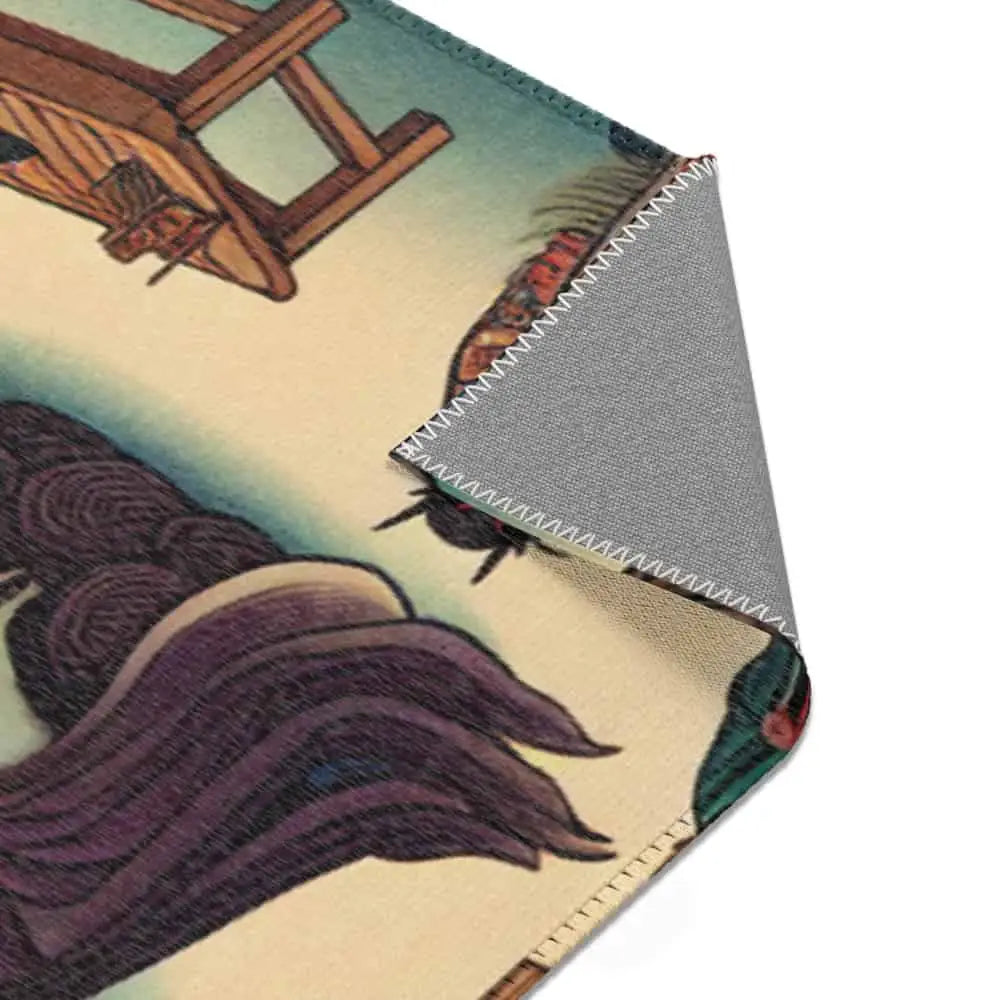 Japanese Ukiyo-e Unique Area Rug Featuring Vivid Yokai