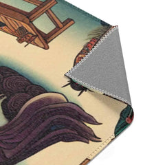 Japanese Ukiyo-e Unique Area Rug Featuring Vivid Yokai