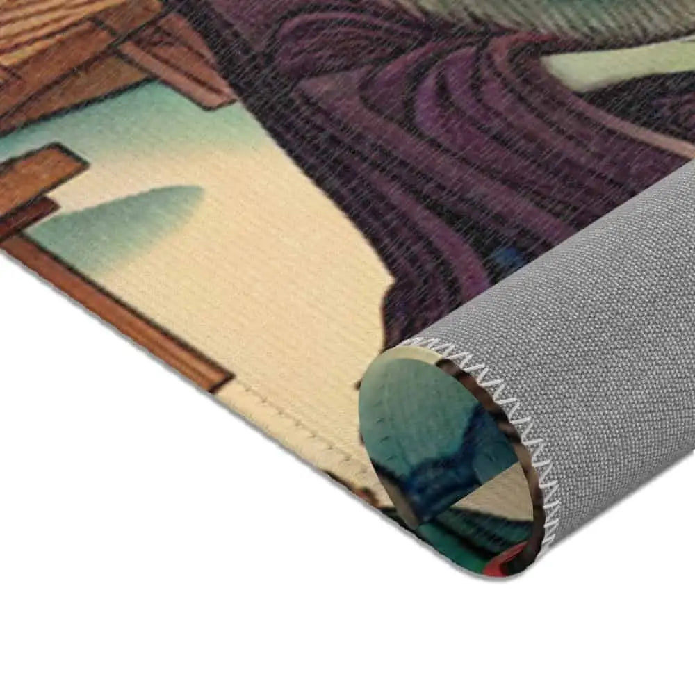 Japanese Ukiyo-e Unique Area Rug Featuring Vivid Yokai