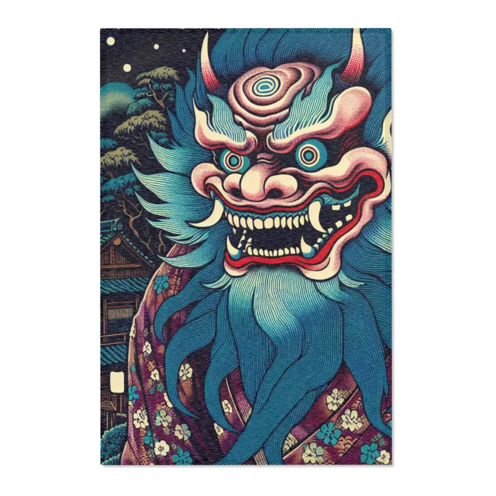 Japanese Yokai Area Rug with Mystic Allure Design 24’’ ×
